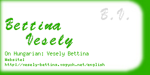 bettina vesely business card